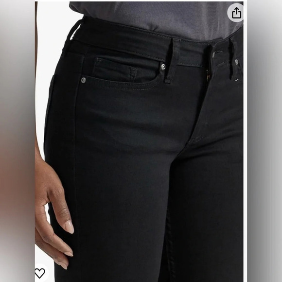 Lee Regular Fit Bootcut Mid Rise 5 Pocket Jeans Pants Black Womens 10 (1465) - Picture 4 of 9